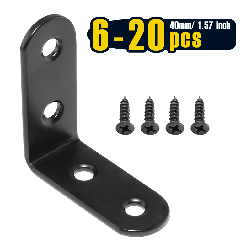 Suporte de canto preto em l, 6 - Woodworking Joint Types avaliação e preço