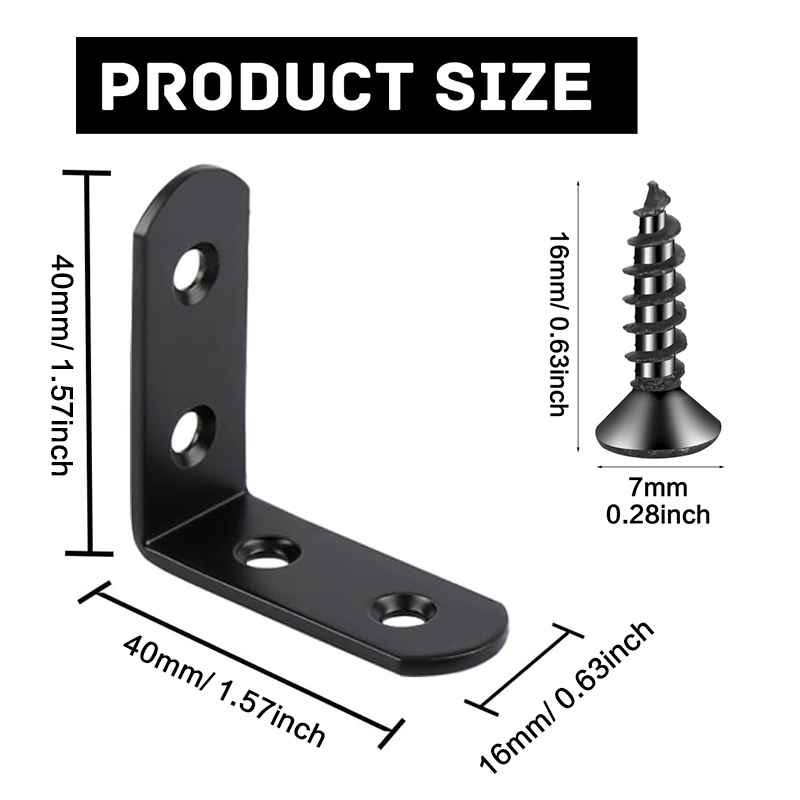 Suporte de canto preto em l, 6 - Woodworking Joint Types avaliação e preço
